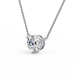 Three Prong Round Diamond Pendant