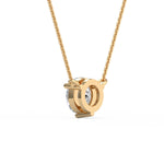 Three Prong Round Diamond Pendant