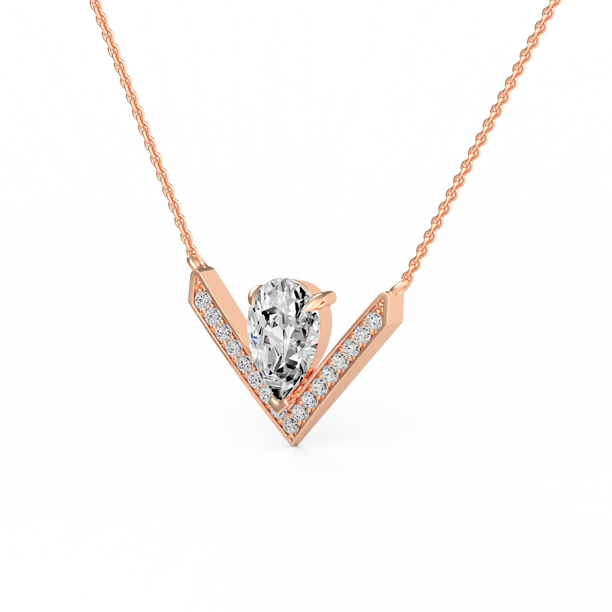 Pear Diamond Accent Pendant