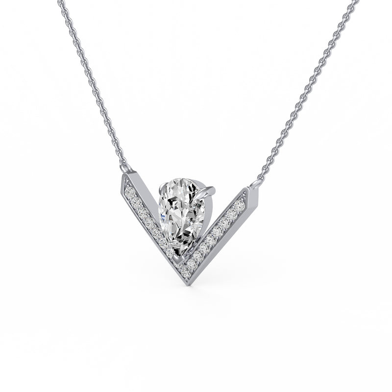 Pear Diamond Accent Pendant